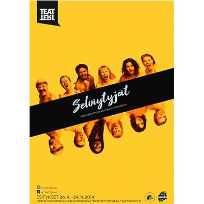 Identity for selviytyjät theater performance, Joensuun kaupunginteatteri, 2019.